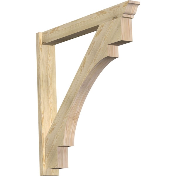 Ekena Millwork Merced Traditional Rough Sawn Outlooker, Douglas Fir, 6"W x 46"D x 46"H OUT06X46X46MRC01RDF - main